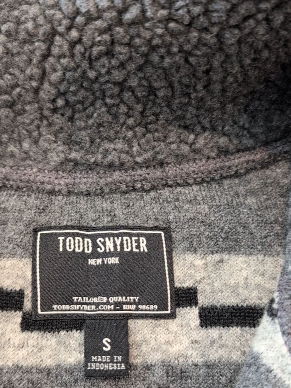 Todd Snyder Cowachan Sherpa Fleece With Elbow Patches